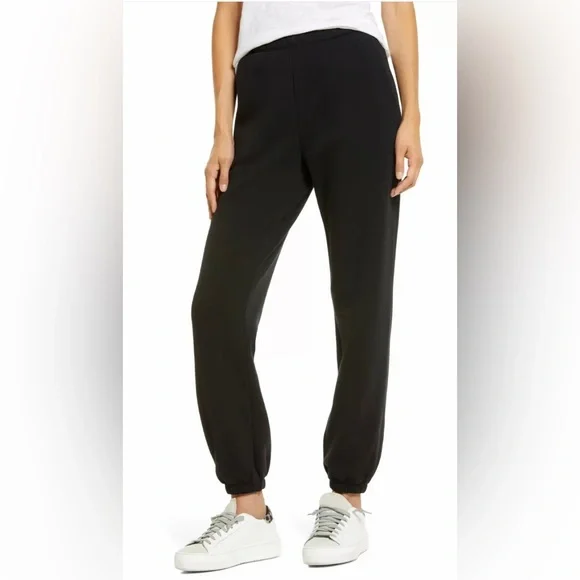 Treasure & Bond Boyfriend Sweatpants in Black-Women's-NWT - Picture 1 of 8